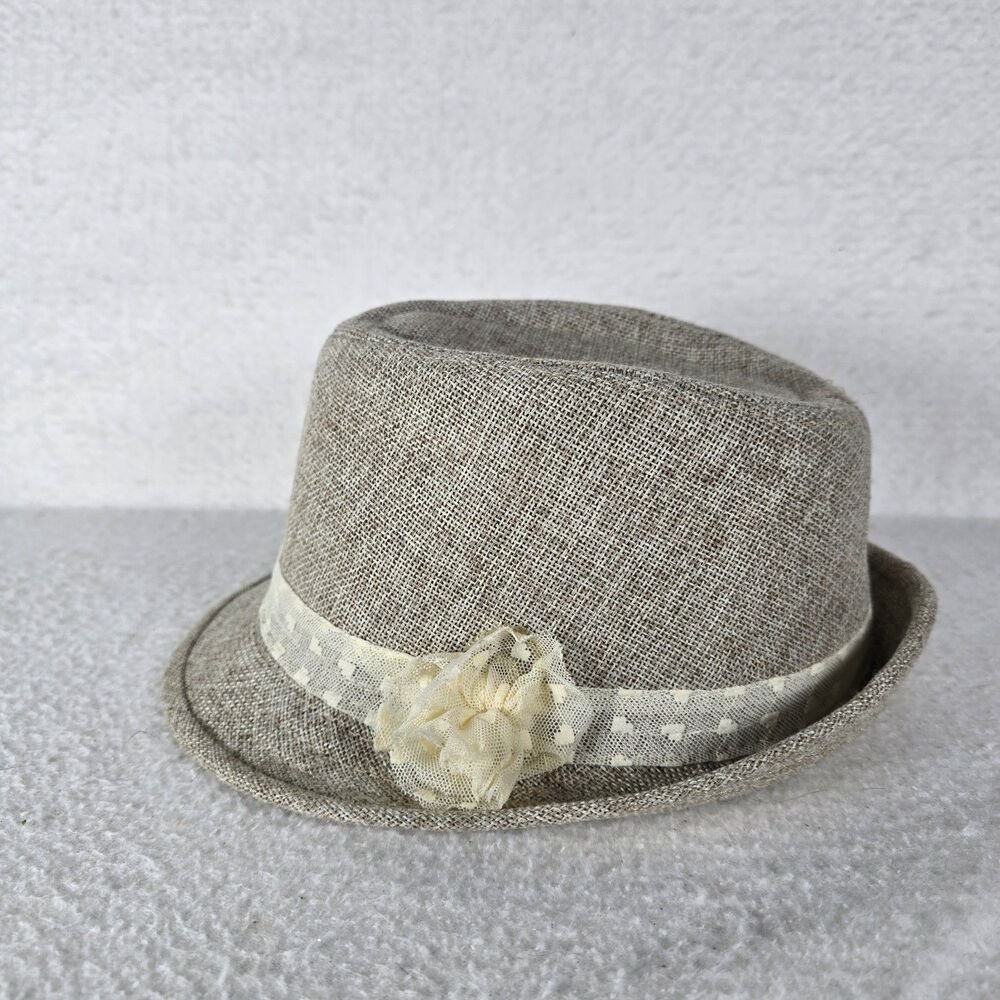 Amici Women's Fashion Fedora Short Brim Hat OSFA Flowers Hearts